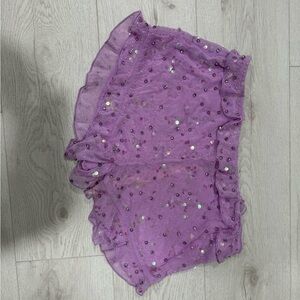 Oh Polly Lilac Sequin Mesh short